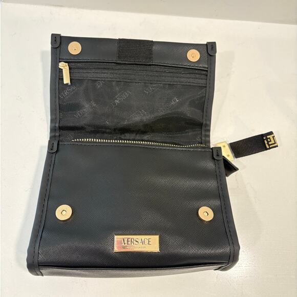 New Versace Cosmetic Bag Black & Gold Perfumes Bag New Bath, Travel Pouch - Picture 11 of 13